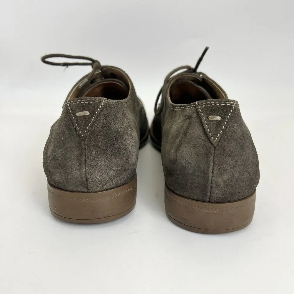 John Varvatos Dress Shoes Mens Sz 10 Gray Suede Derby Casual Lace Up Bluchers